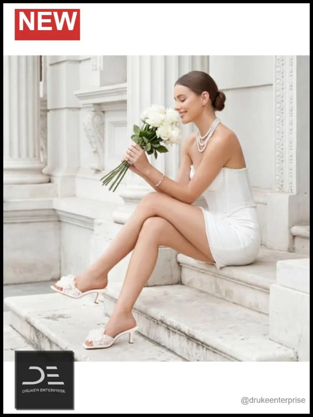Floral Lace Mesh Kitten Heel Sandals Slip On Square Toe Mules Bridal Wedding